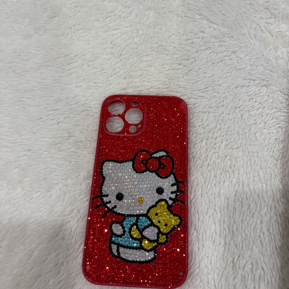Hello Kitty Swarovski Crystal Red iPhone 13 Pro Max Case